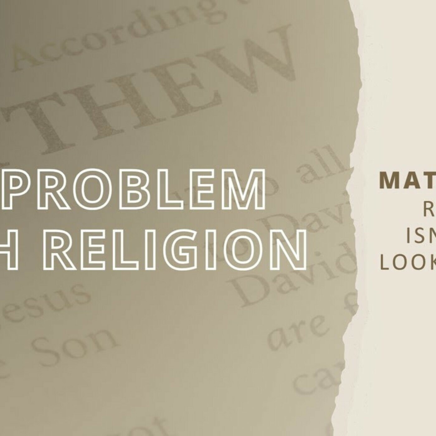Matthew 23 - The Problem with Religion episode artwork
